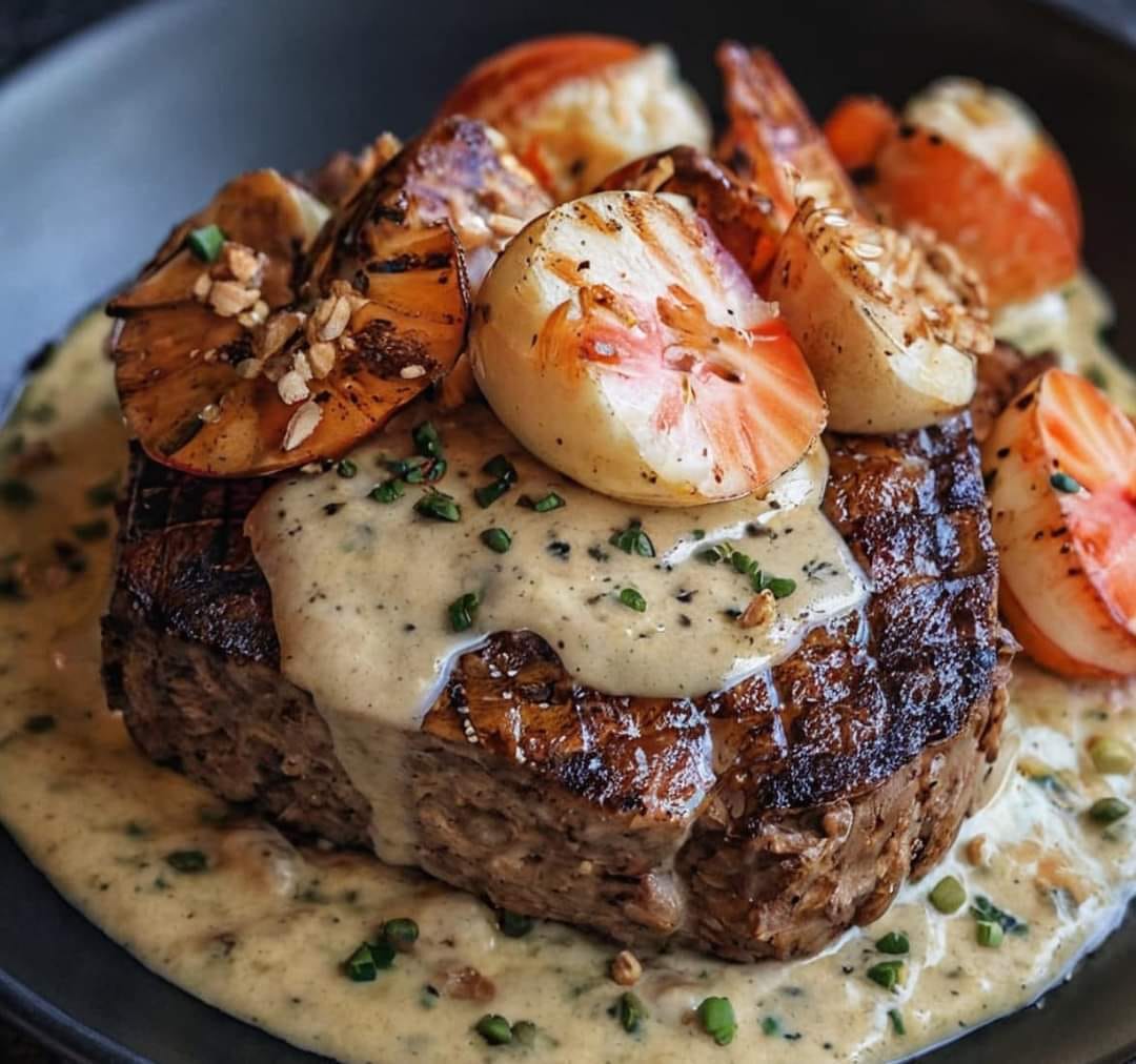 Filet Mignon with Shrimp and Lobster Cream