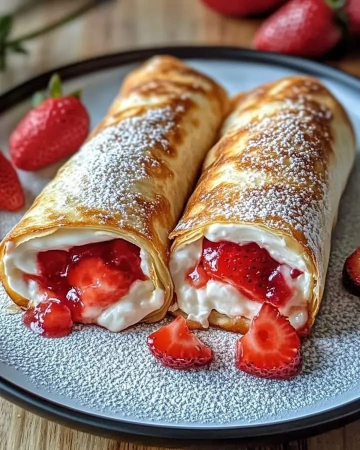 Strawberry Cheesecake Chimichangas