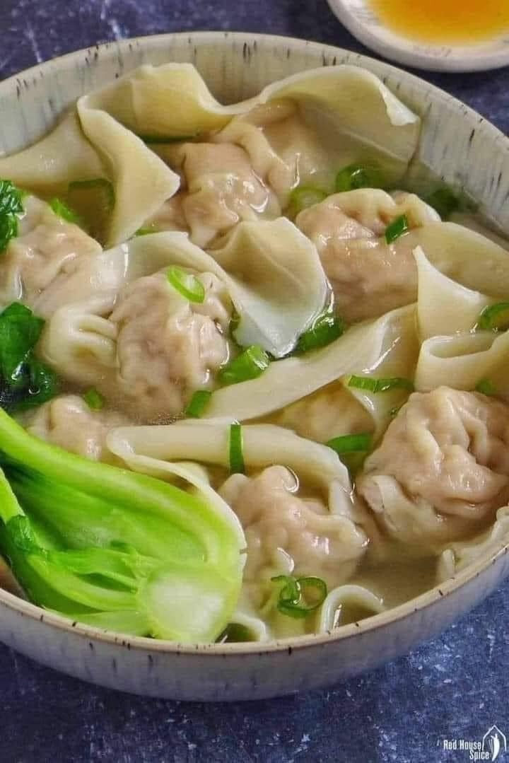 I always enjoy this delicious soup. You can use wontons from the store, but I prefer to make my own because the taste is amazing!