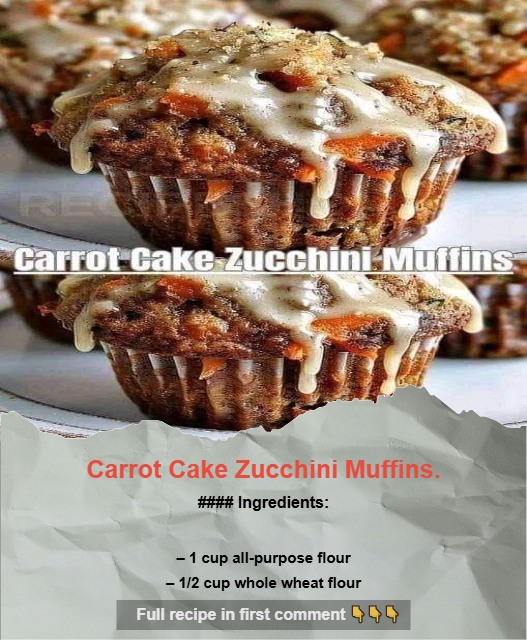 Carrot Cake Zucchini Muffins.