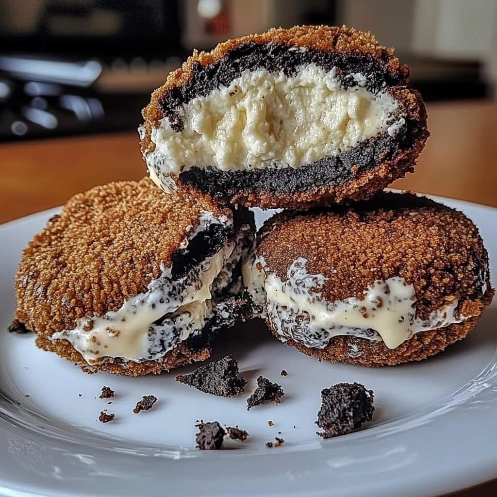 Fried Oreos Cream Cookies and Cheesecake