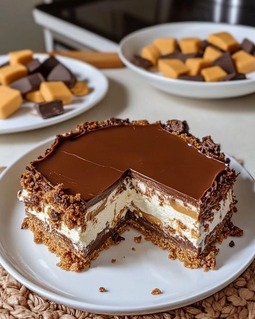 Irresistible No-Bake Twix Cheesecake