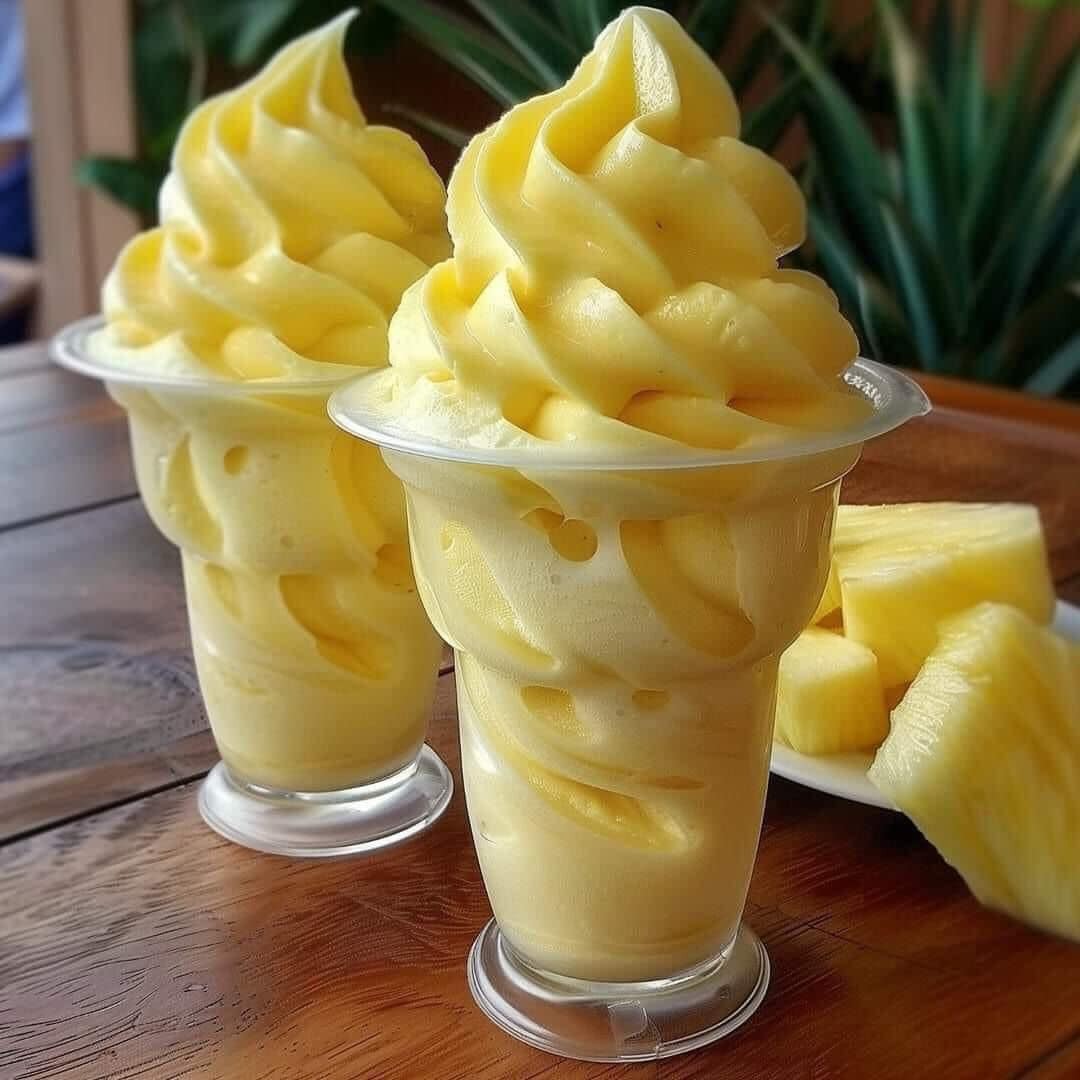 Homemade Pineapple Soft-Serve Ice Cream