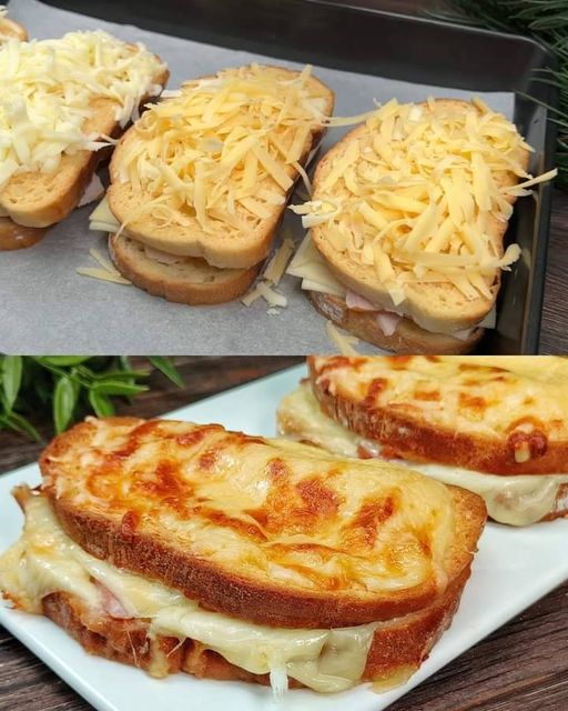 Cheesy Ham and Cheese Bread Bake