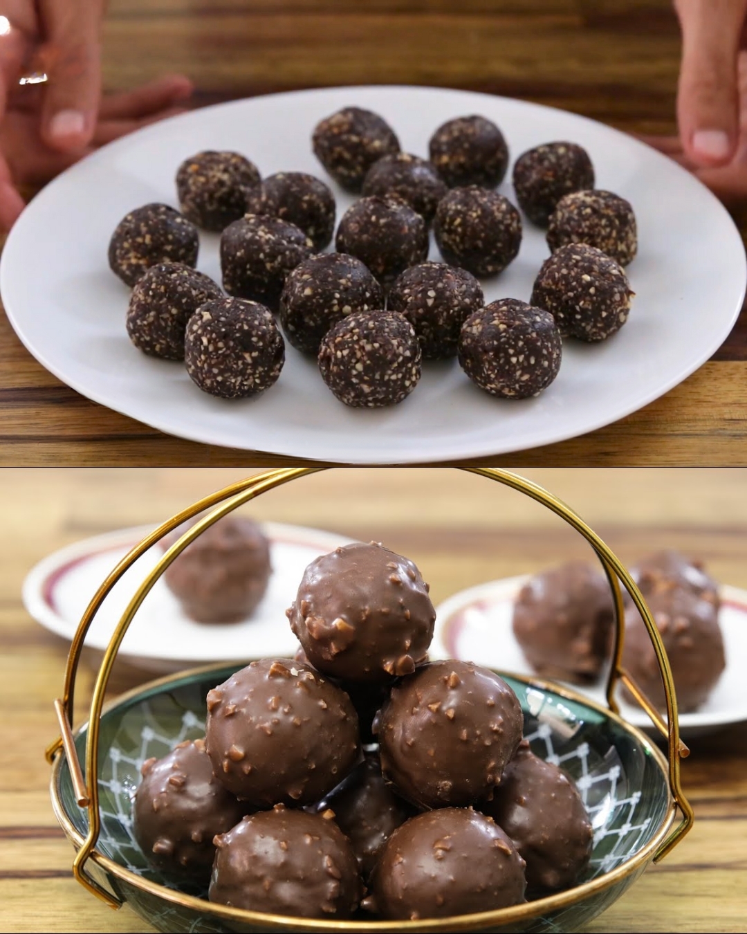 Sugar-Free Hazelnut Date Chocolate Truffles Recipe