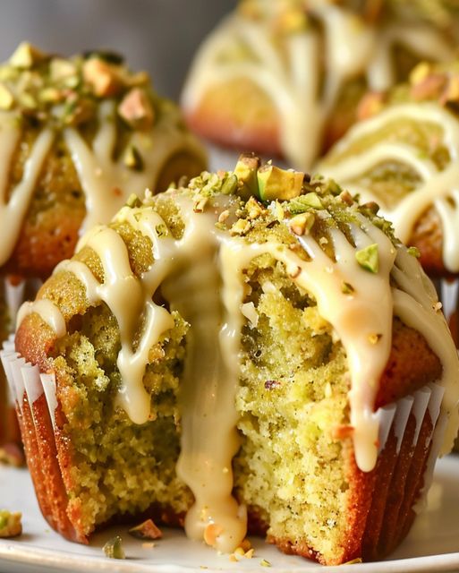 White Chocolate Pistachio Muffins