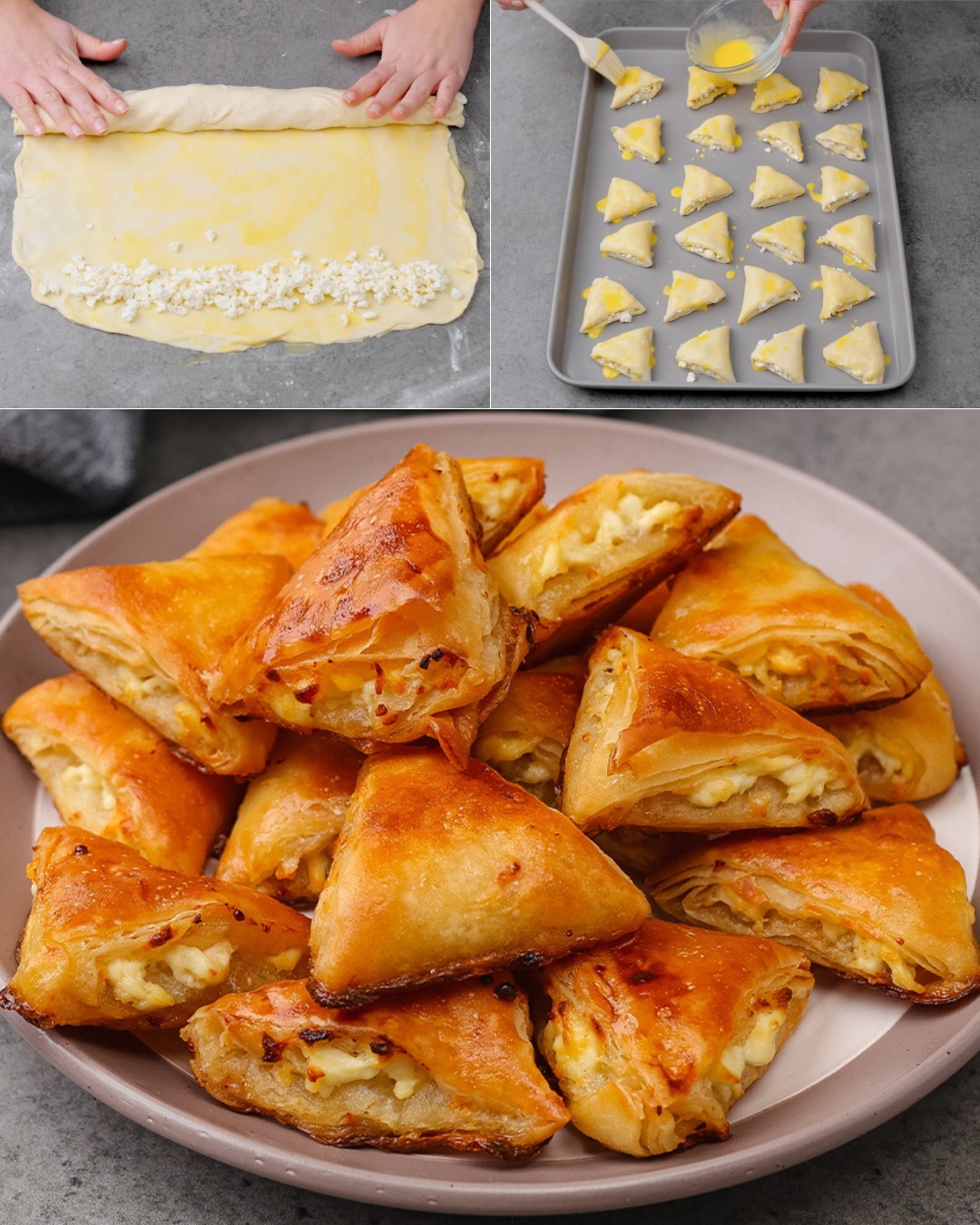 Crispy Phyllo Ricotta Triangles Appetizers