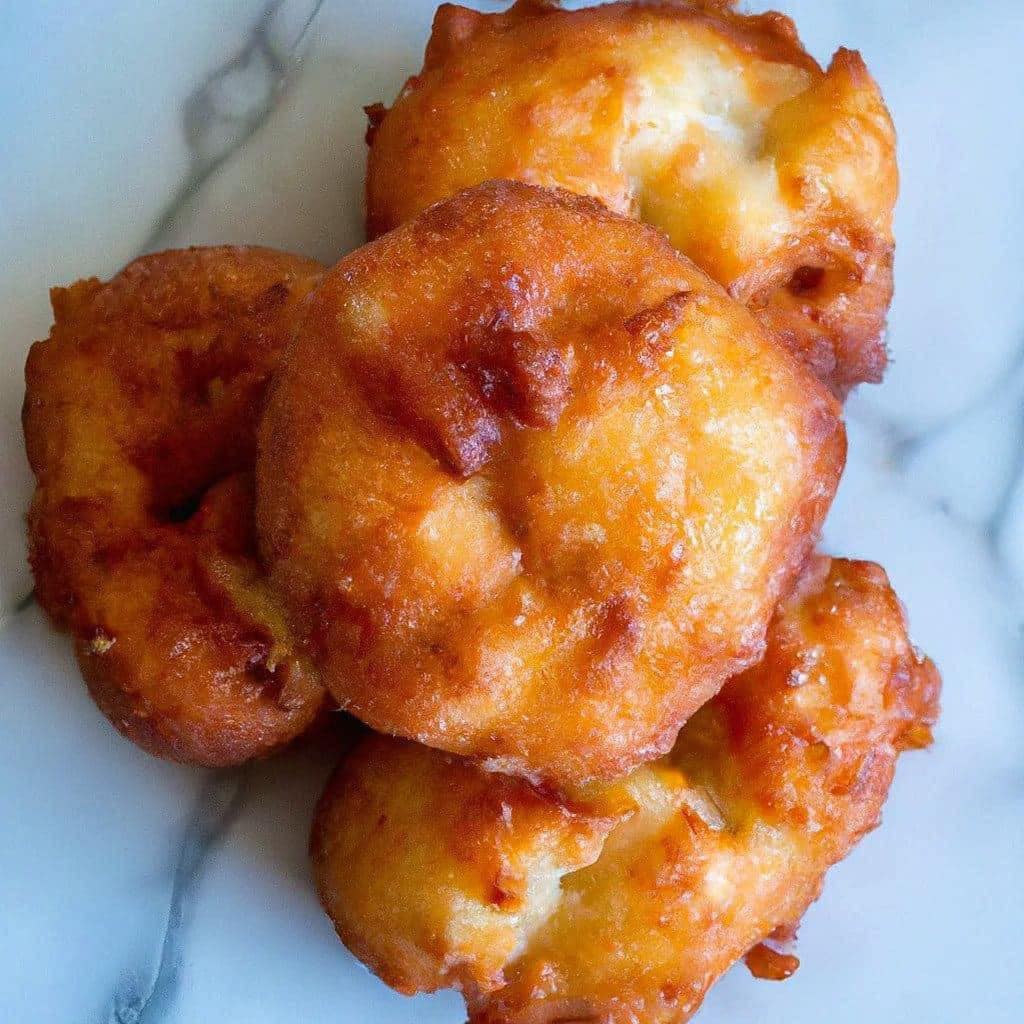 Large fried apple pastries