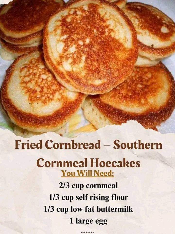 Fried Cornbread Southern Cornmeal Hoecakes