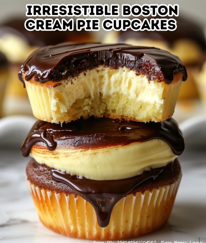 Irresistible Boston Cream Pie Cupcakes