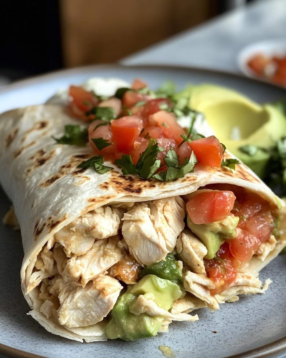 CHICKEN AVOCADO RANCH BURRITOS