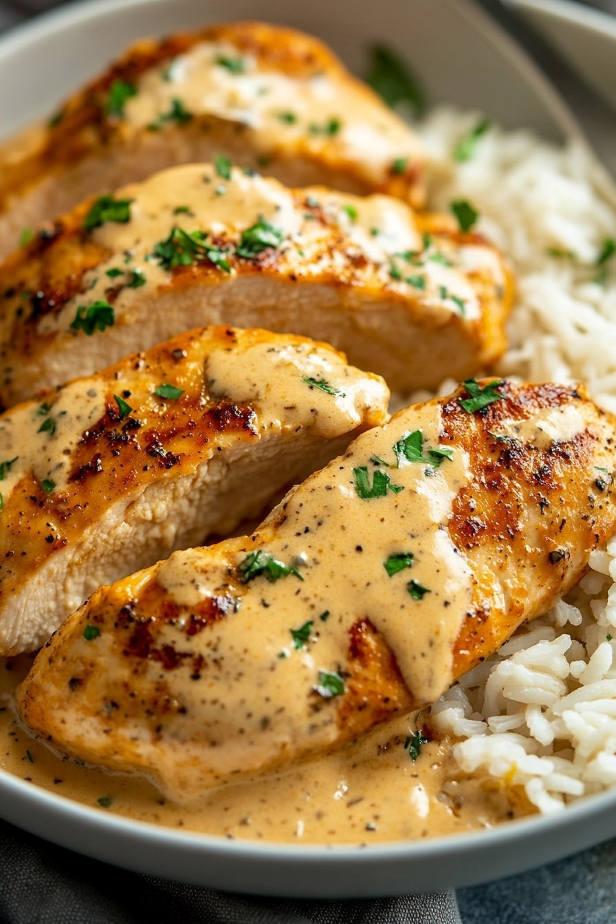 creamy, melt-in-your-mouth chicken