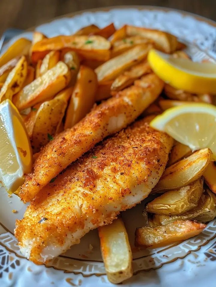 WOULD YOU EAT THESE CRUNCHY FISH FINGERS WITH POTATO WEDGES 