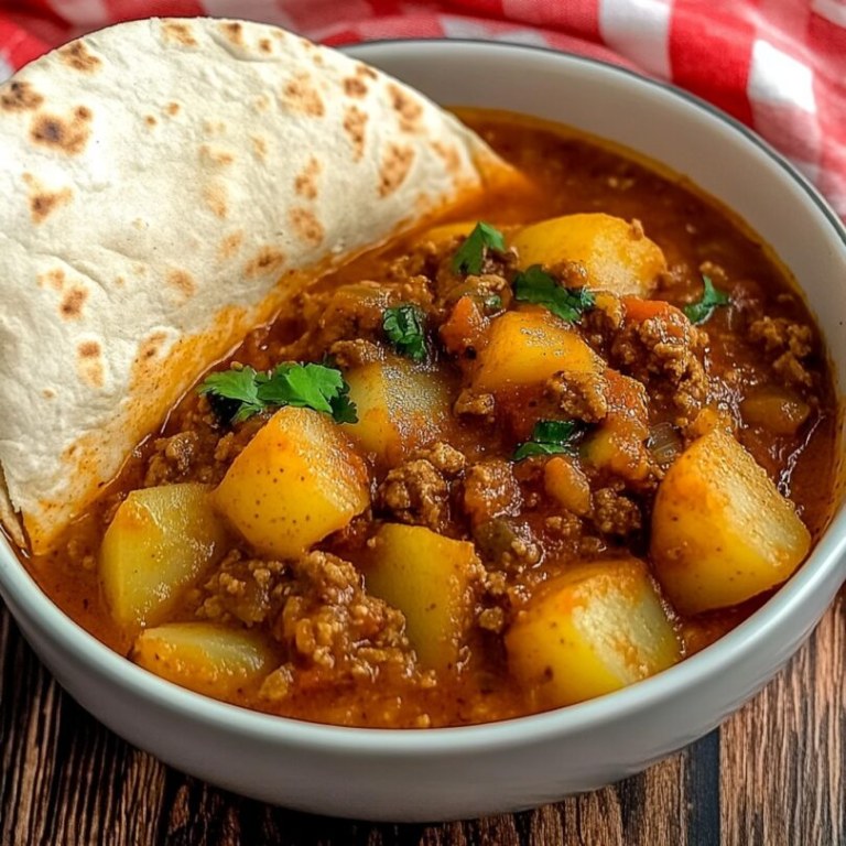 Mexican Picadillo with Flour Tortillas