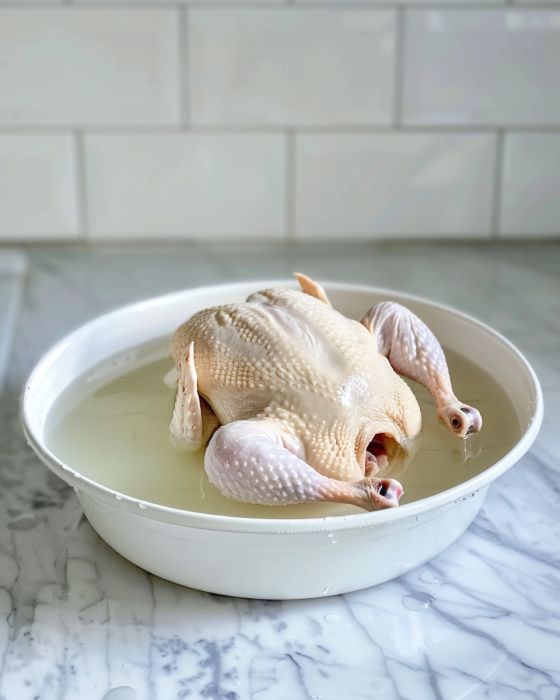 Here’s why you want to soak chicken from the store in salt water once you get it