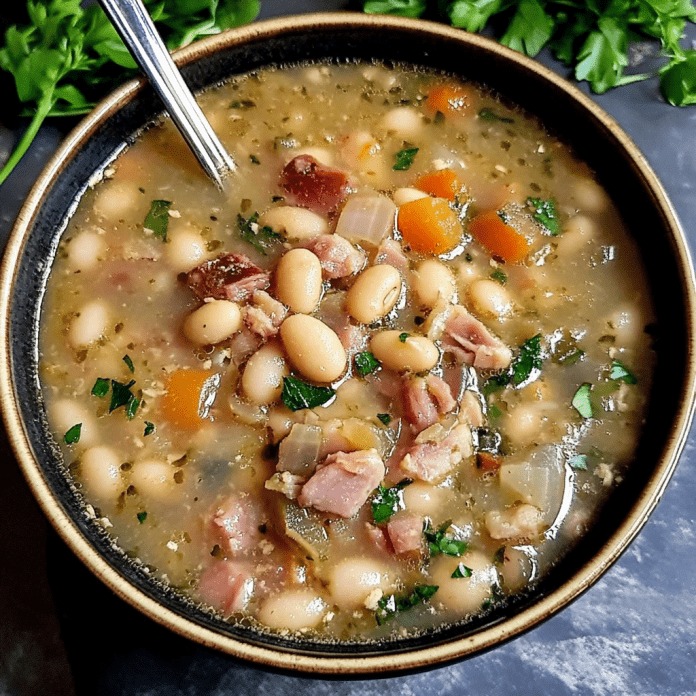 WOULD YOU EAT THIS WHITE BEAN AND HAM HOCK SOUP !