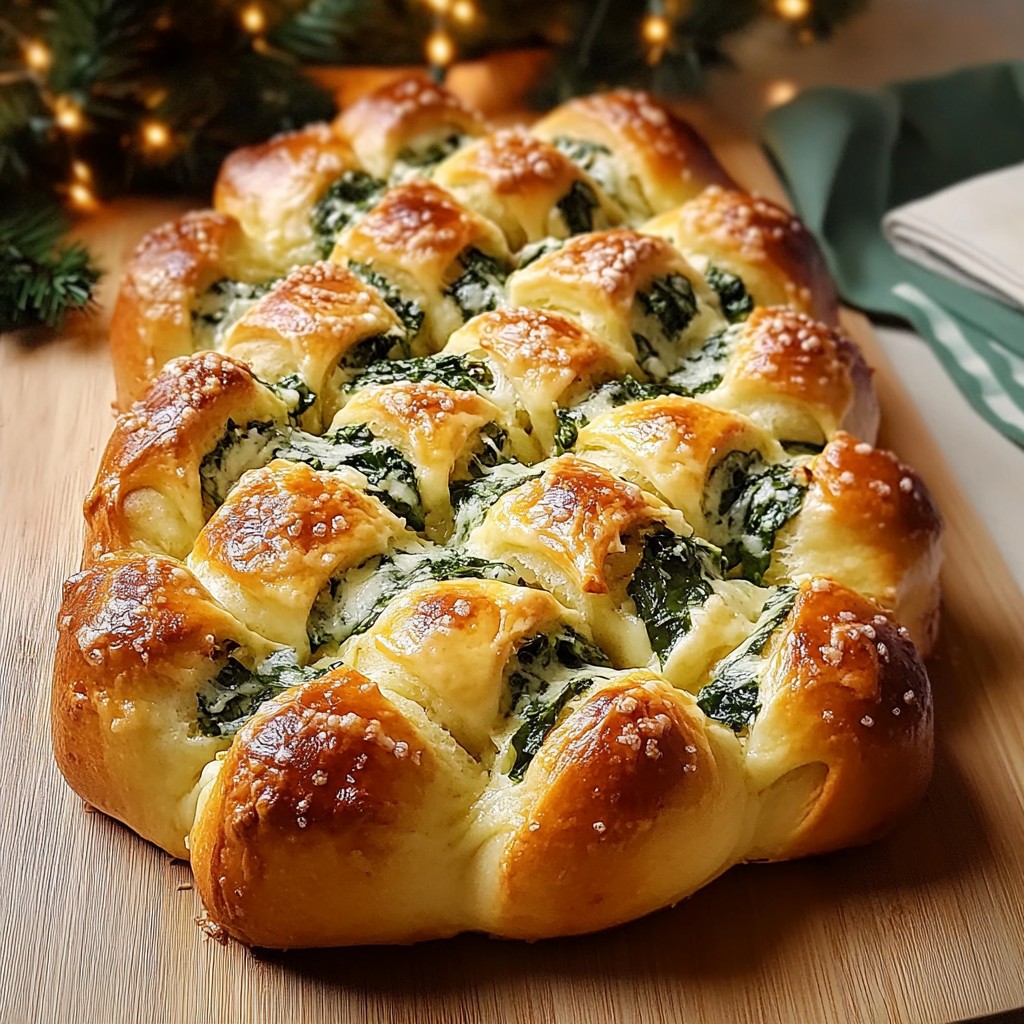  1. Spinach & Cheese Pull Apart Christmas Tree Bread 