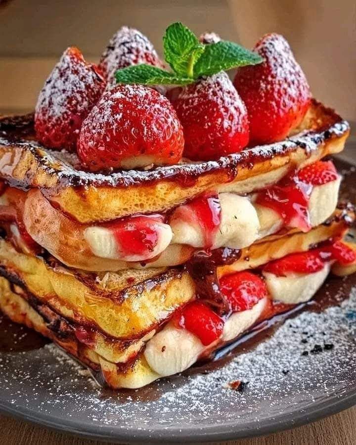 Strawberry Cheesecake Stuffed French Toast