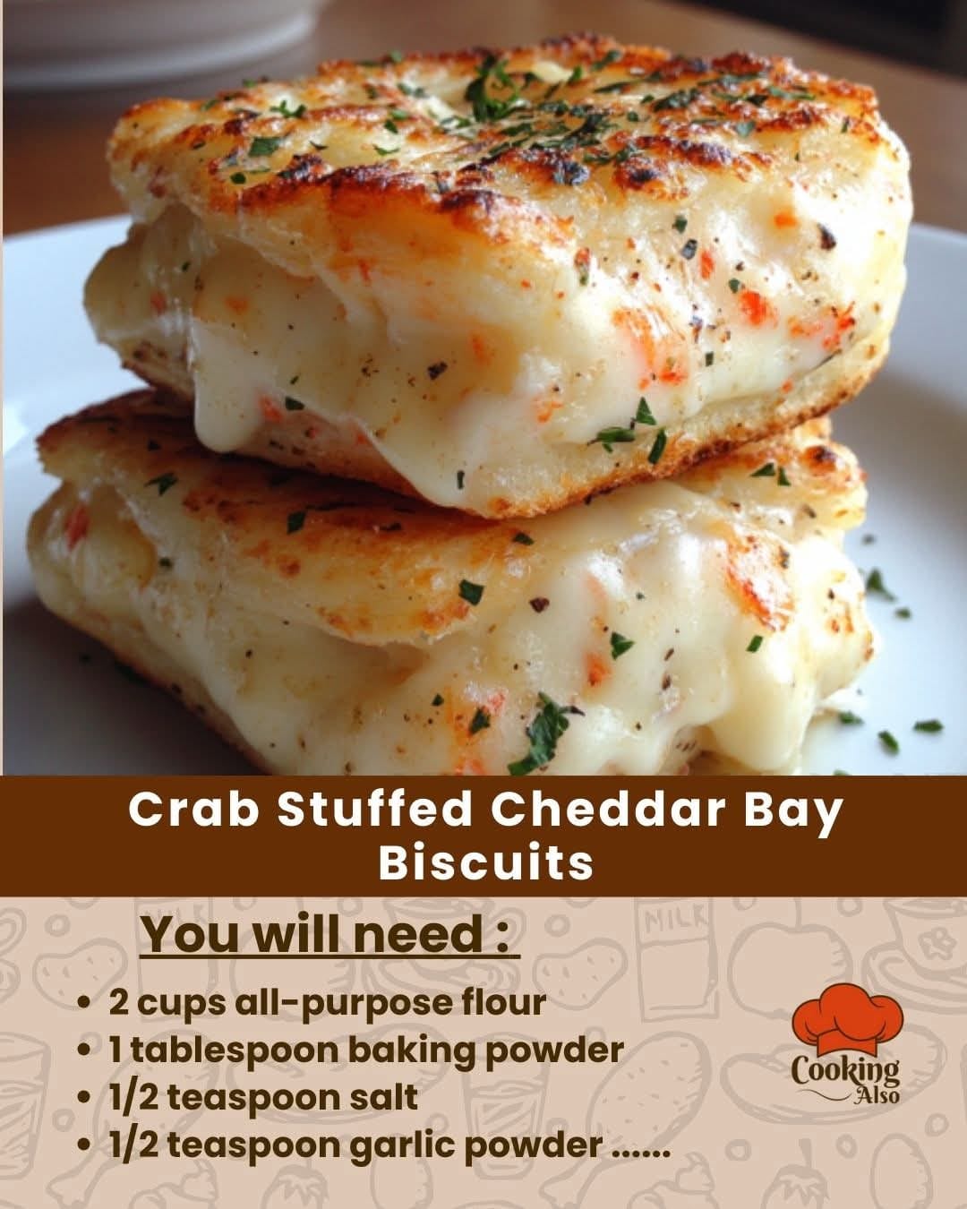 Crab Stuffed Cheddar Bay Biscuits