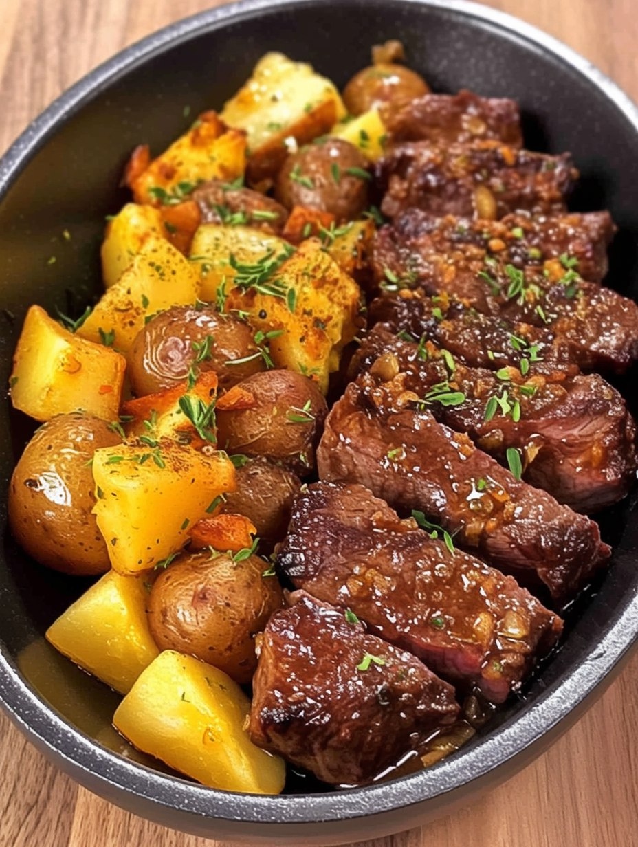 Garlic Butter Steak and Potatoes