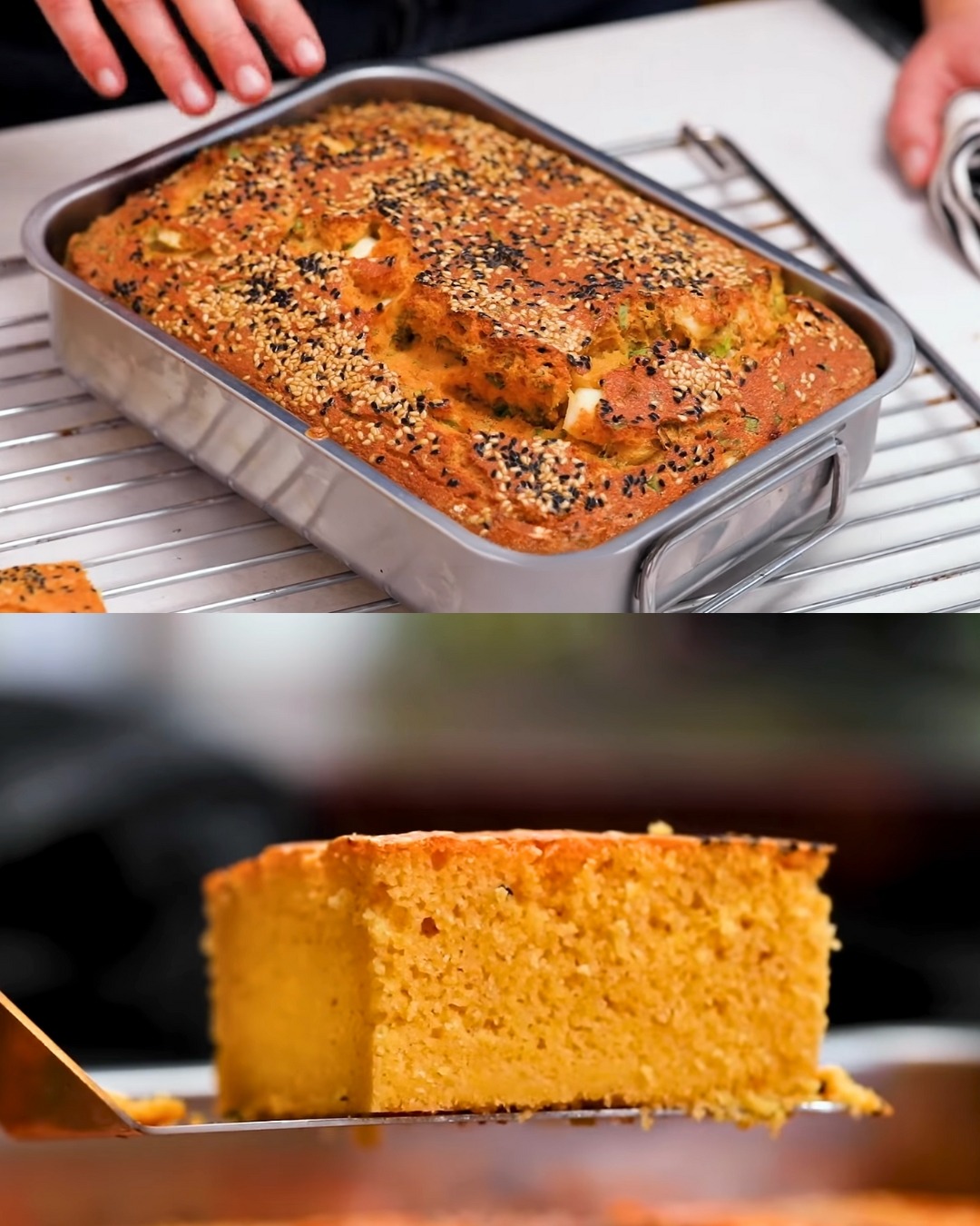 Savory Lentil Bread with Feta and Herbs