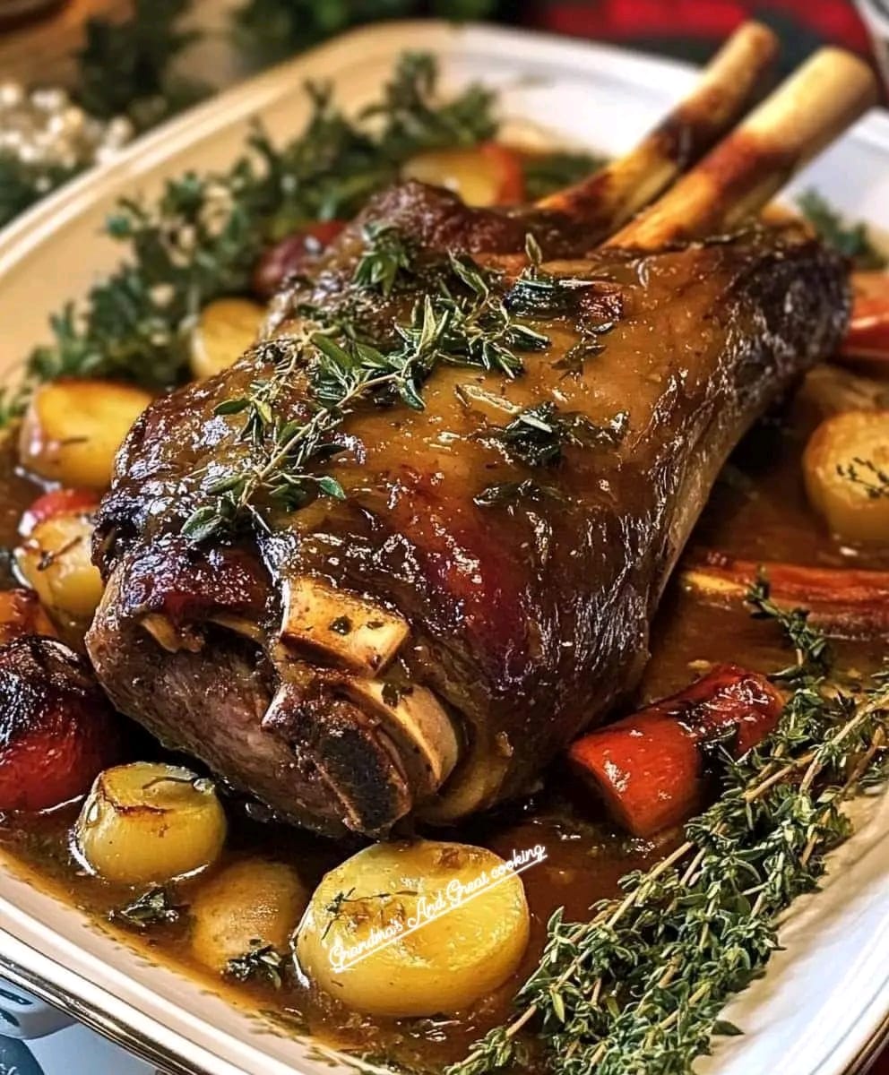 Christmas Braised Lamb Shanks with Herb Infusion – festive perfection