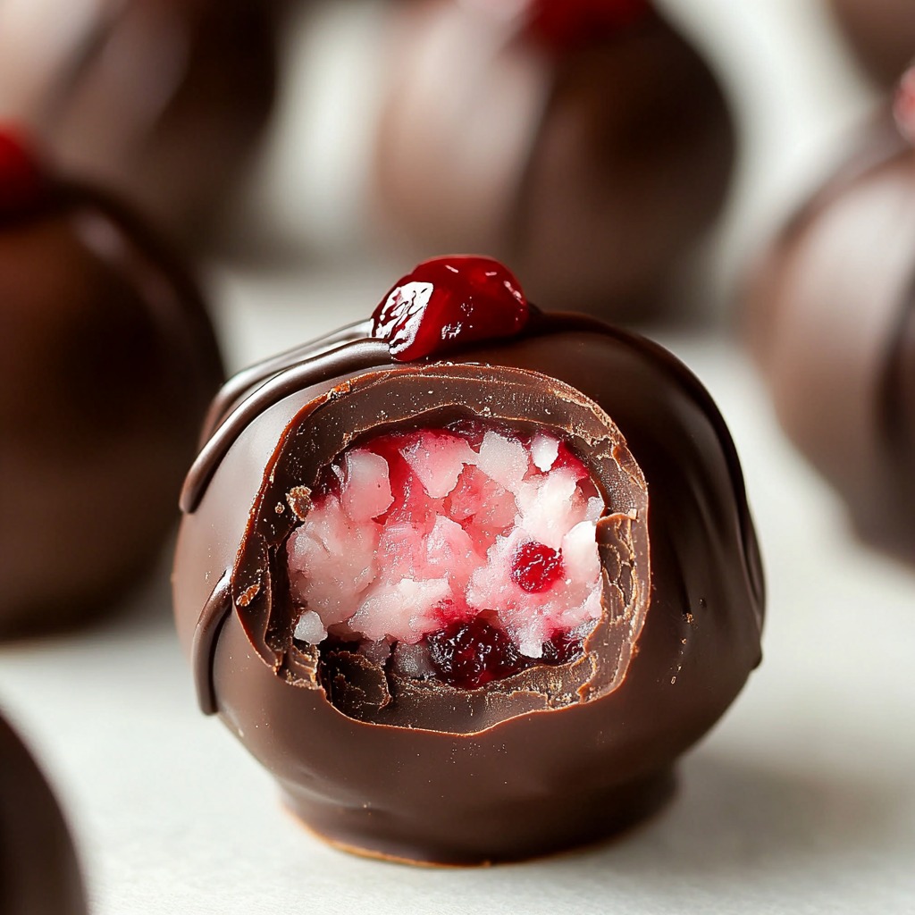  1. Chocolate Cherry Coconut Truffles 