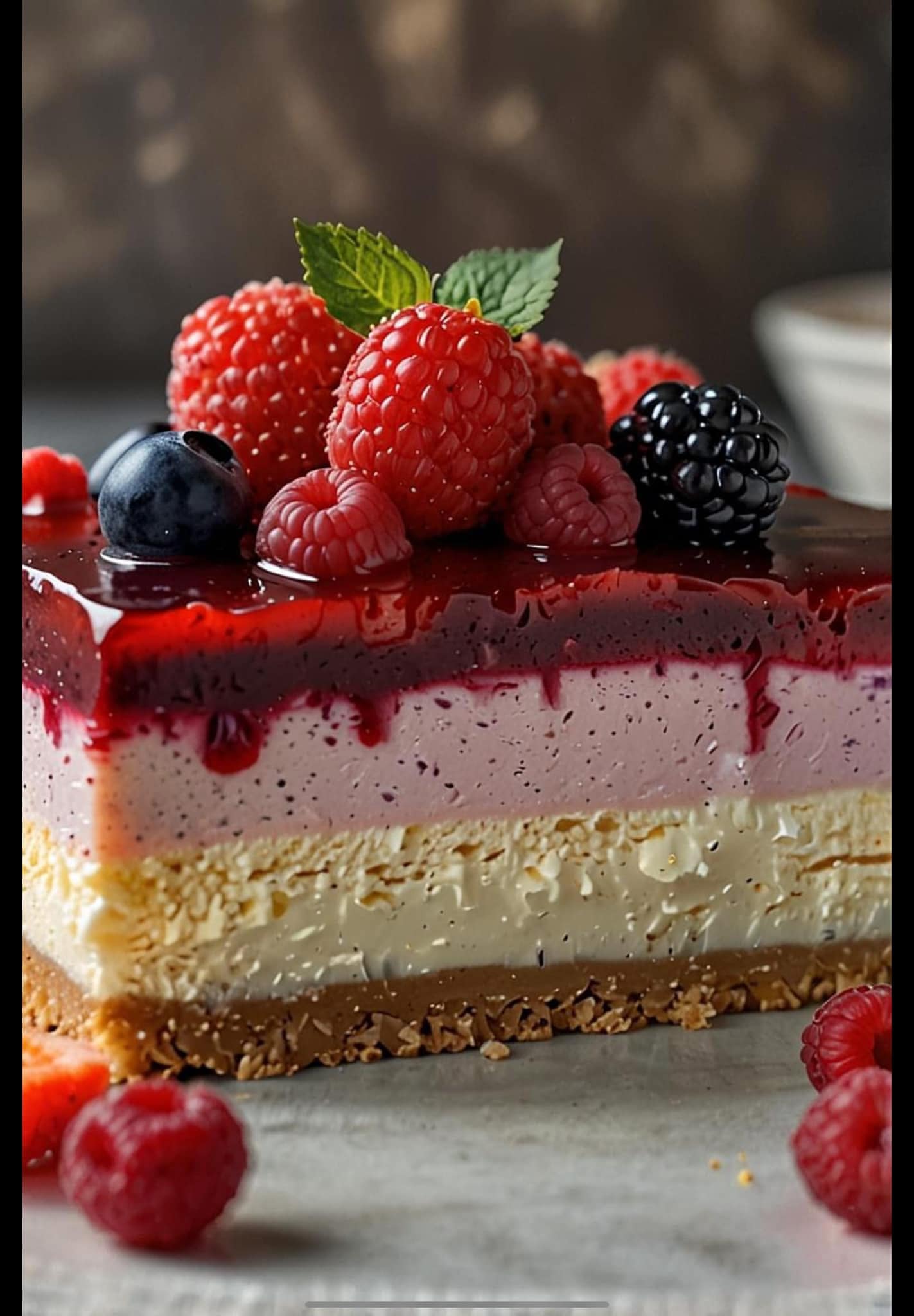  Very Berry Ombre No-Bake Cheesecake Recipe 