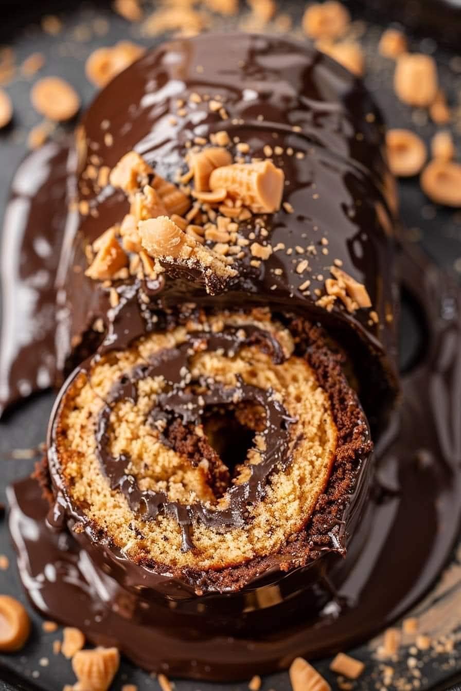 Reese’s Peanut Butter Cup Roll Cake