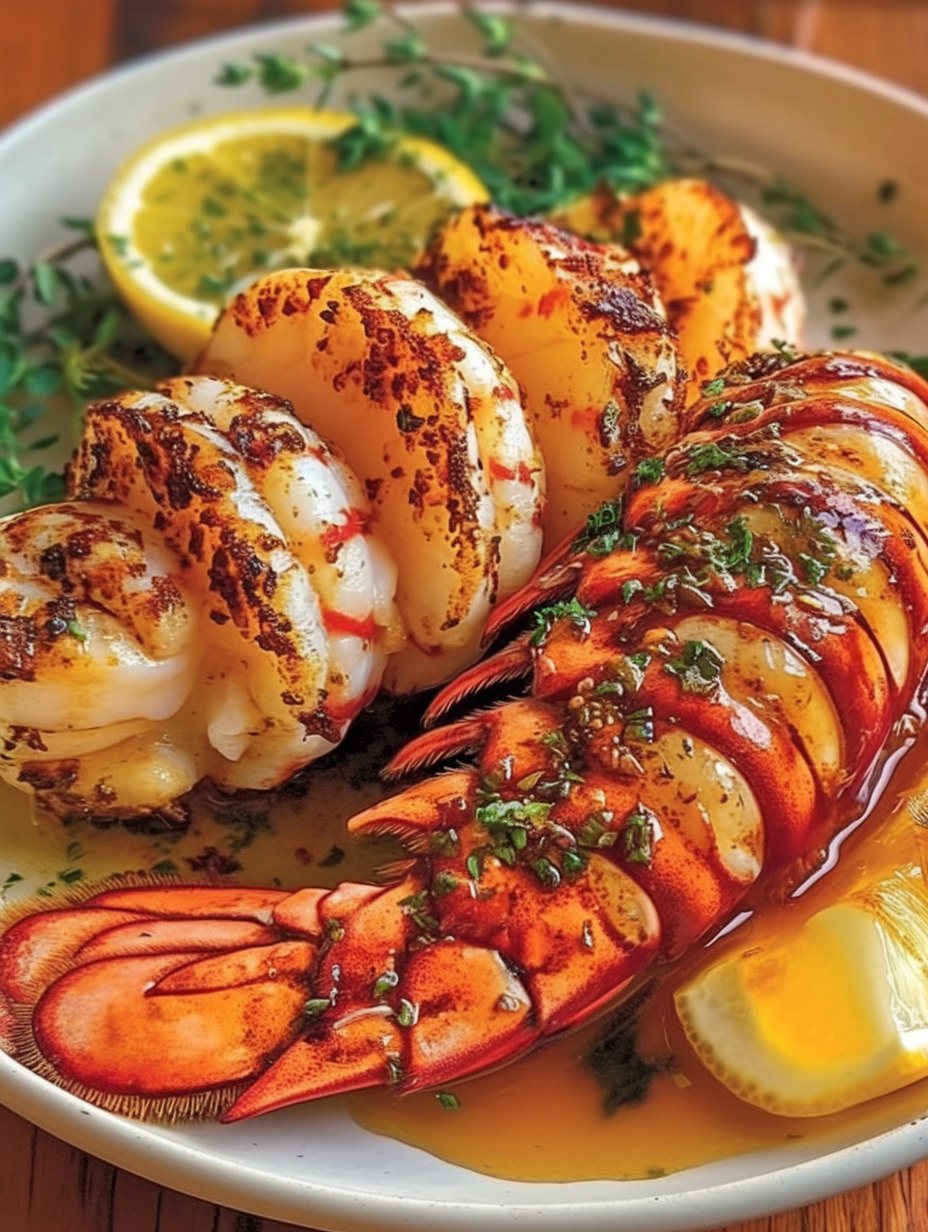 GARLIC BUTTER LOBSTER AND SCALLOPS