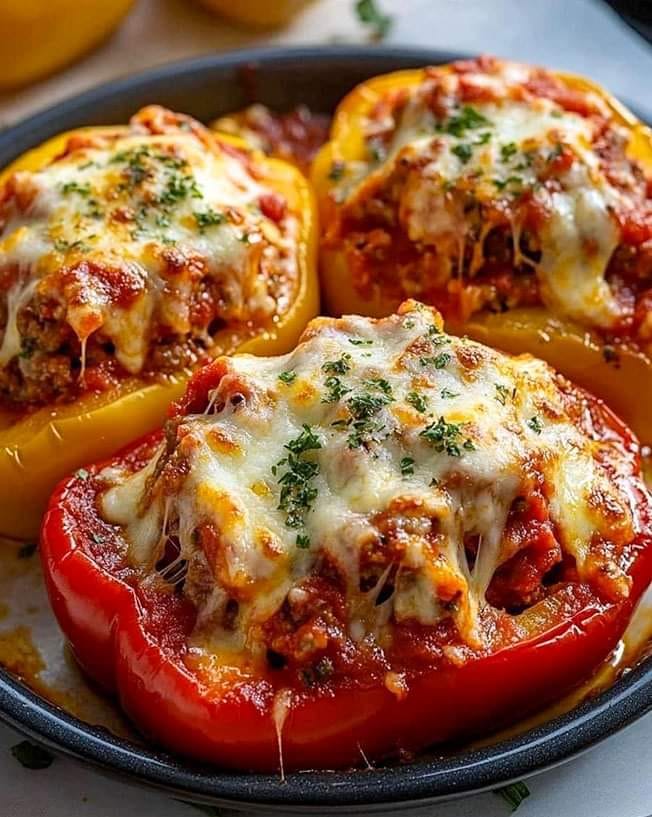 Pizza-Stuffed Bell Peppers