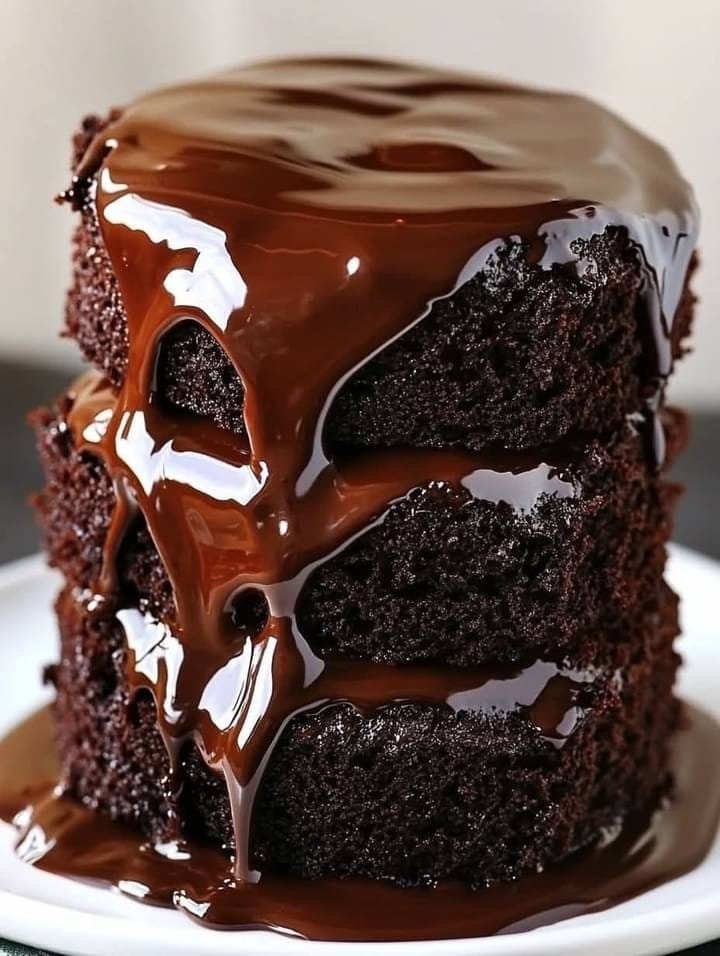 Super Moist Chocolate Cake with Chocolate Ganache