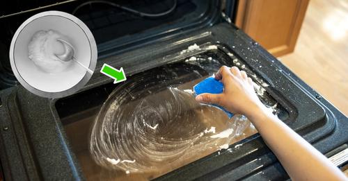 Tricks to remove caked-on grease from oven walls and door