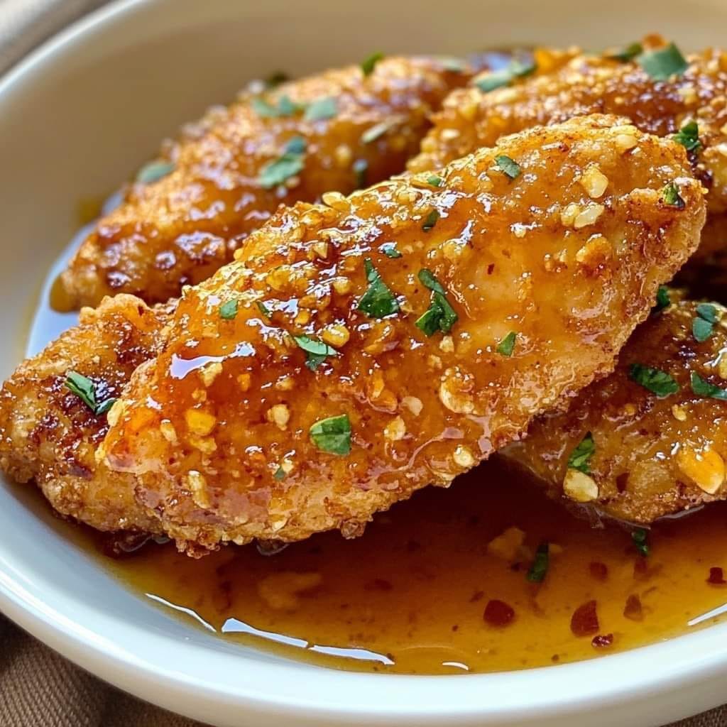 Sweet & Savory Honey Garlic Chicken Tenders (Air Fryer)