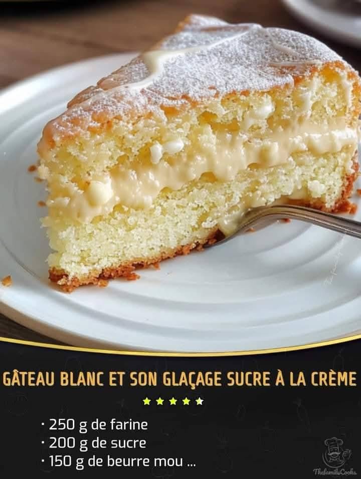 Gâteau Blanc et son Glaçage Sucre à la Crème