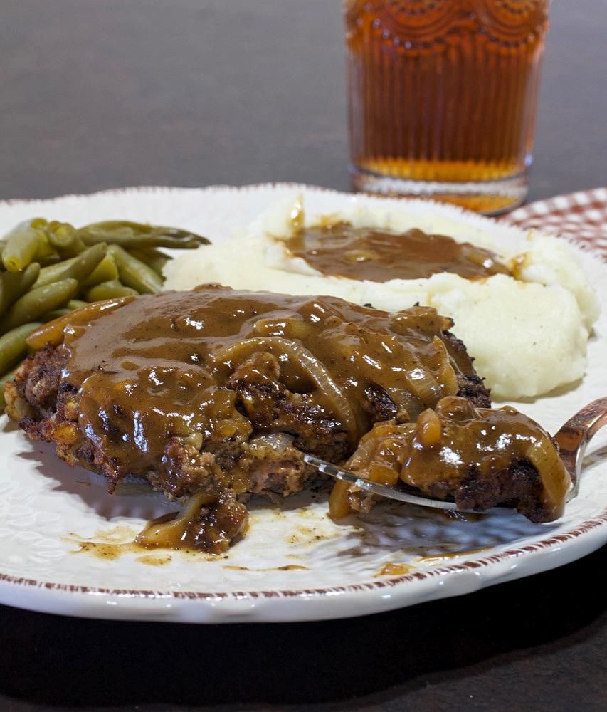  Hamburger Steaks with Onion Gravy 