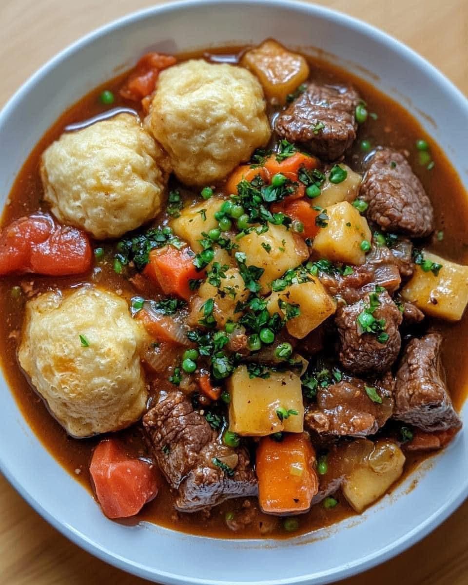 WOULD YOU EAT THIS SLOW COOKER BEEF STEW AND DUMPLINGS