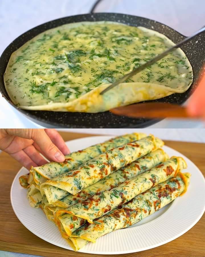 Savory Dill and Cheese Crepes