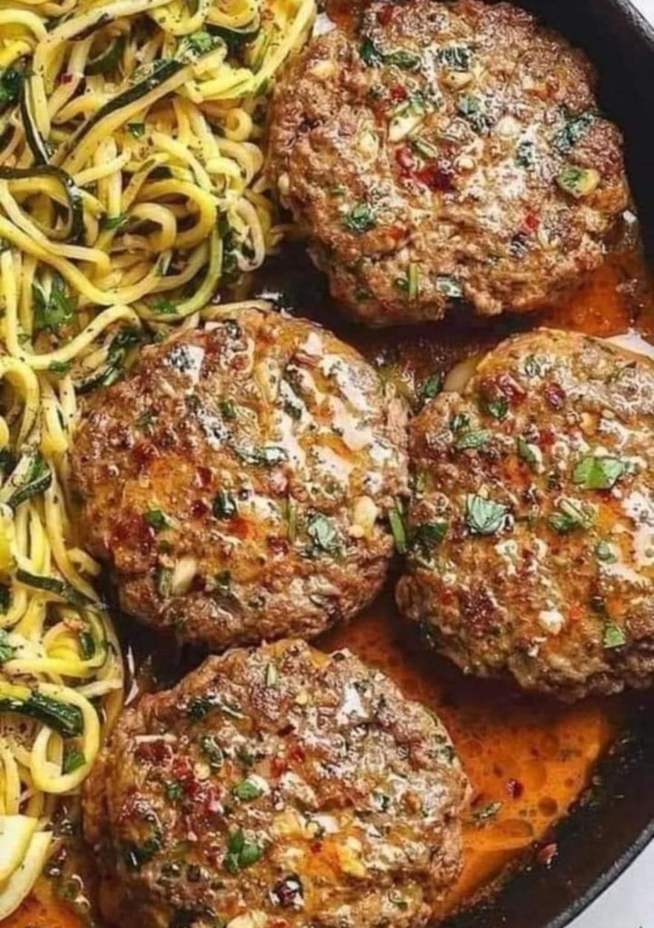 HAMBURGER STEAKS WITH ONION GRAVY yumy