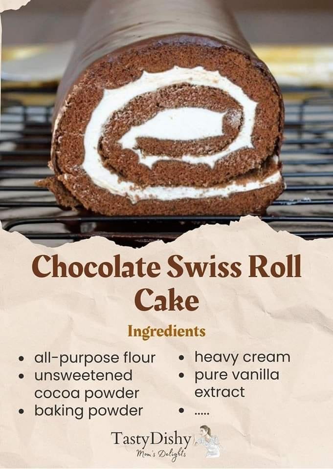 Chocolate Swiss Roll Cake