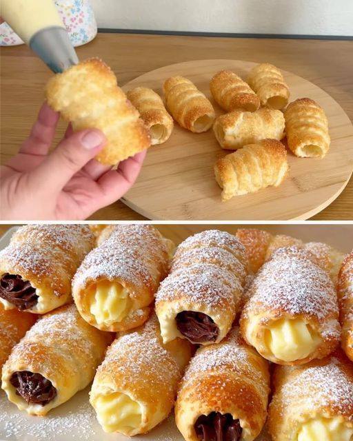 Hazelnut Custard Puff Pastries