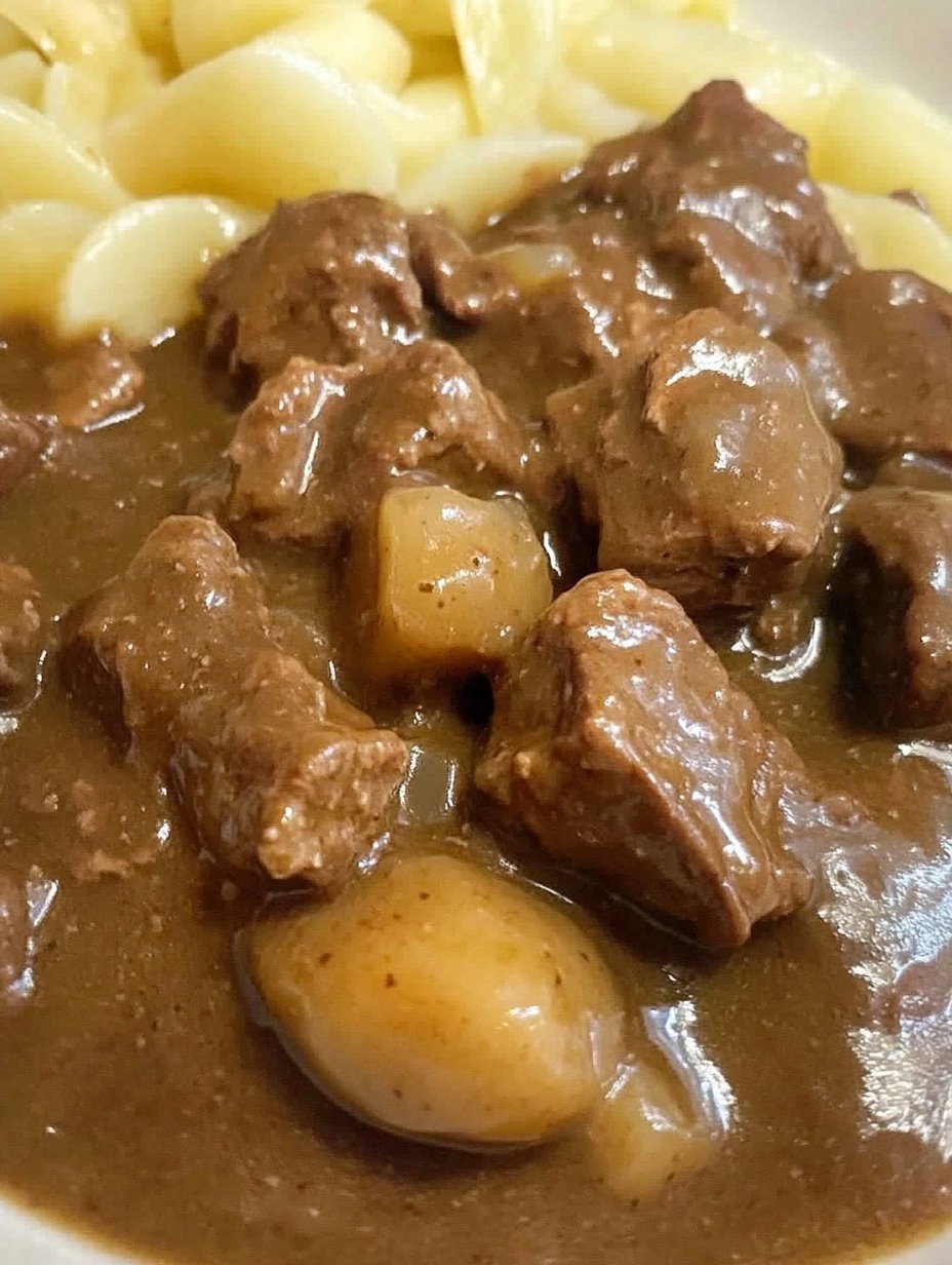 Crockpot Beef Tips & Gravy