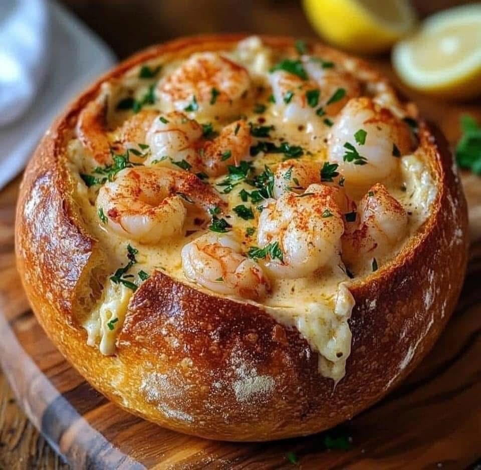 Stuffed Seafood Cobb loaf