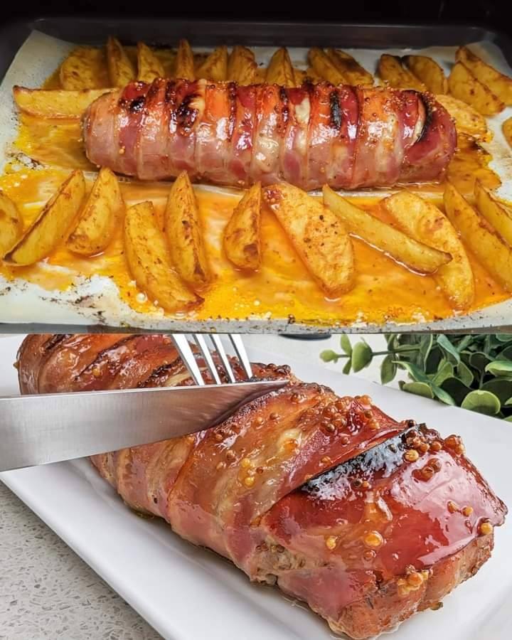 Bacon-Wrapped Pork Tenderloin and Banquet-Worthy Roasted Potatoes