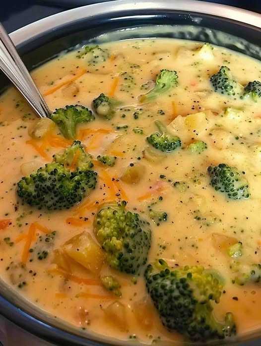 Crock Pot Potato Broccoli Cheddar Soup