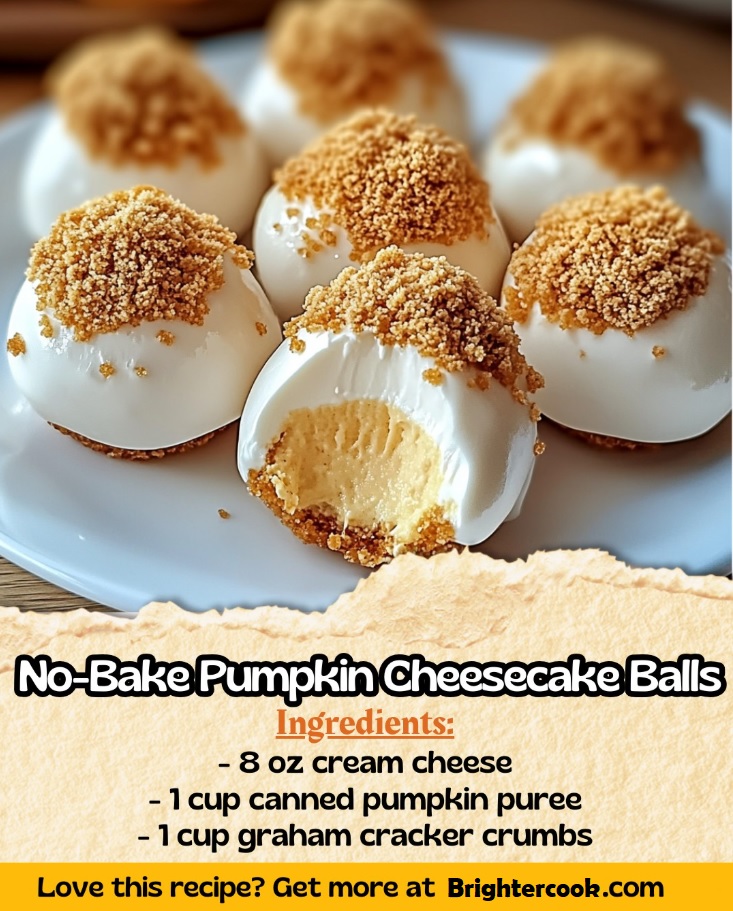  No-Bake Pumpkin Cheesecake Balls