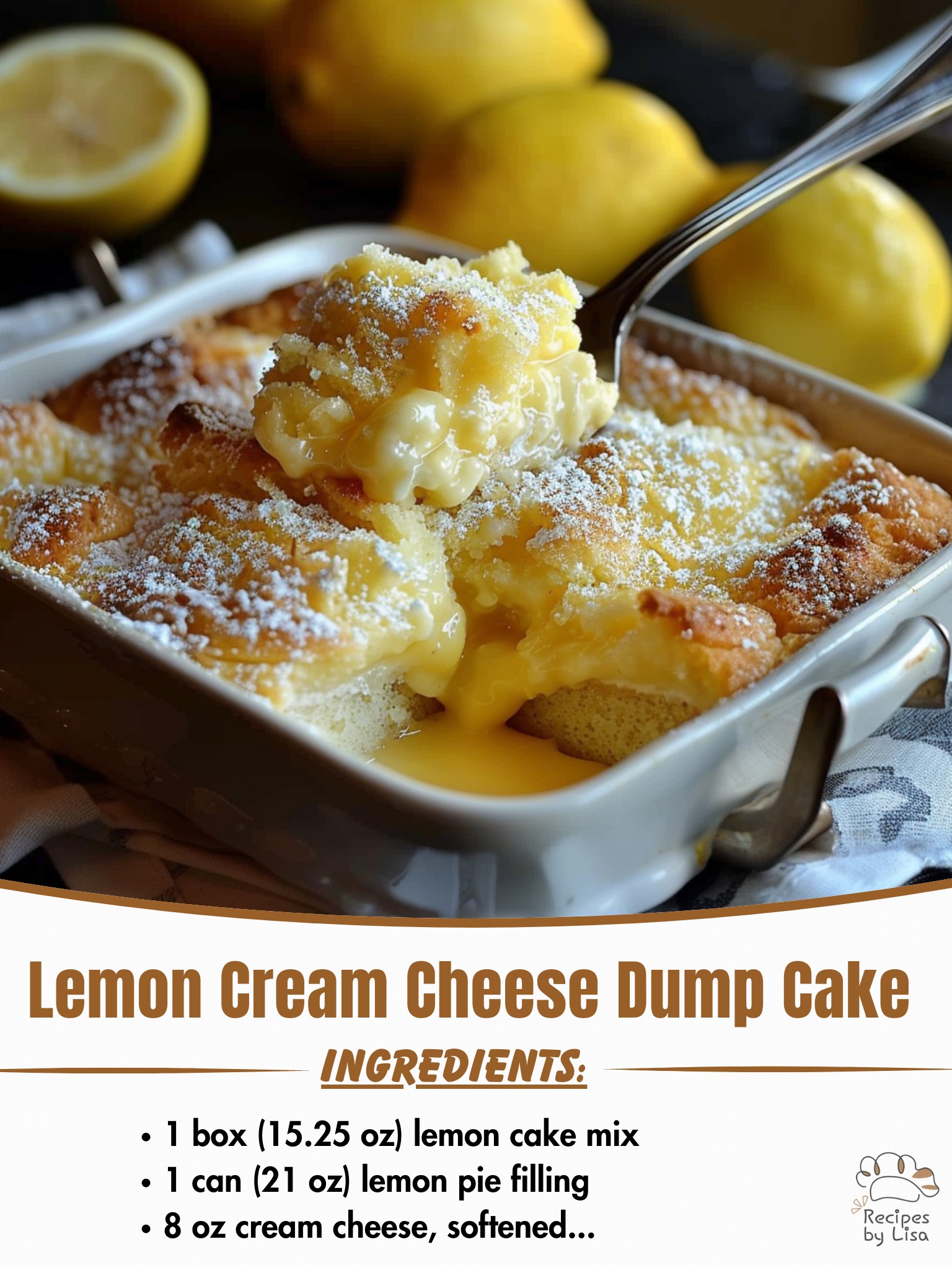  Lemon Cream Cheese Dump Cake 