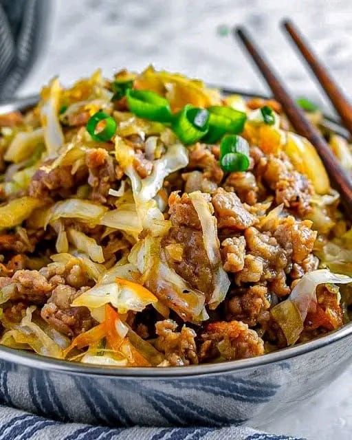 Savory Ground Pork and Cabbage Stir-Fry