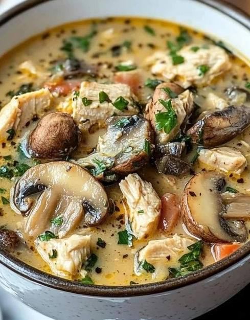 Rotisserie Chicken Mushroom Soup