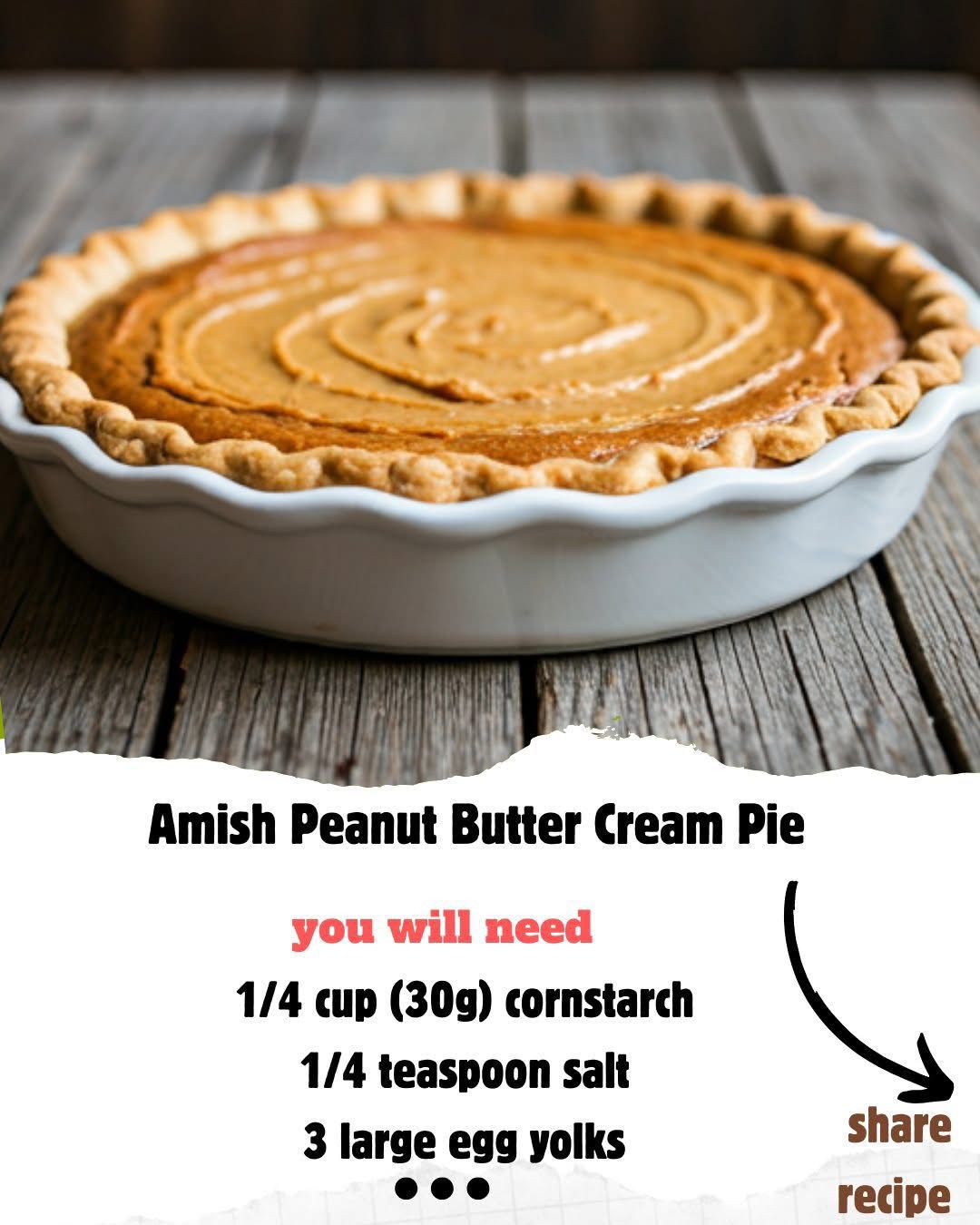 Amish Peanut Butter Cream Pie